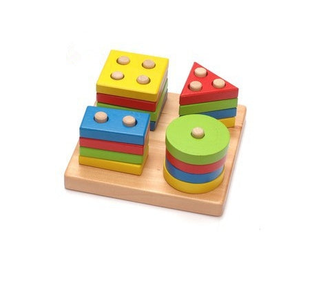 Jouets pour bébés Jouets en bois Puzzle en bois Jouet éducatif La géométrie façonne Jouets de jeu Stick Baby Kid Enfants Intelligence Puzzle pour enfant