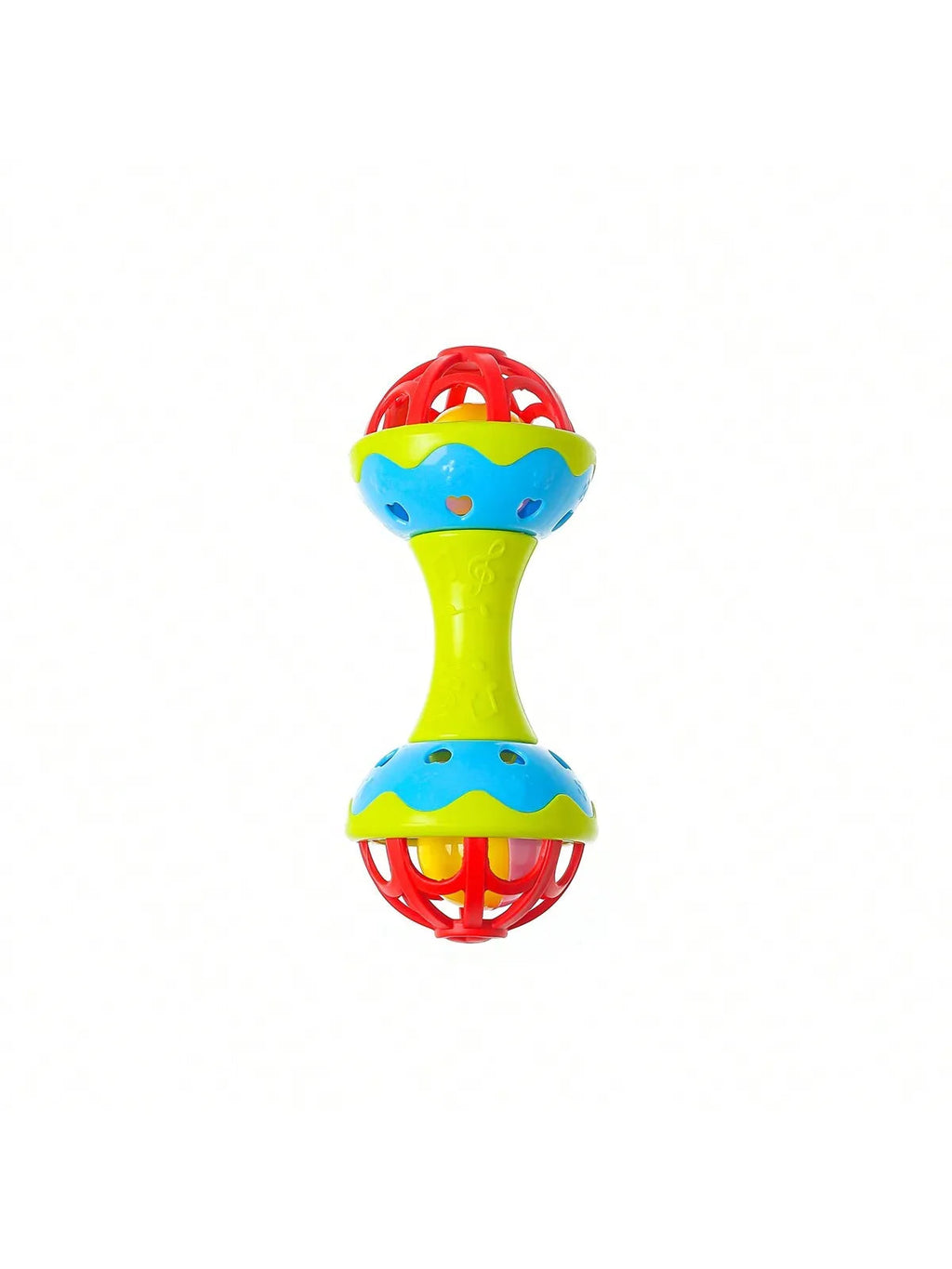 1pieces couleur aléatoire Toequins à deux têtes Rattles à main apaisants Ratchs jouets pour bébés Rattle Baby Nibble Toys bébé 0 - babyshop