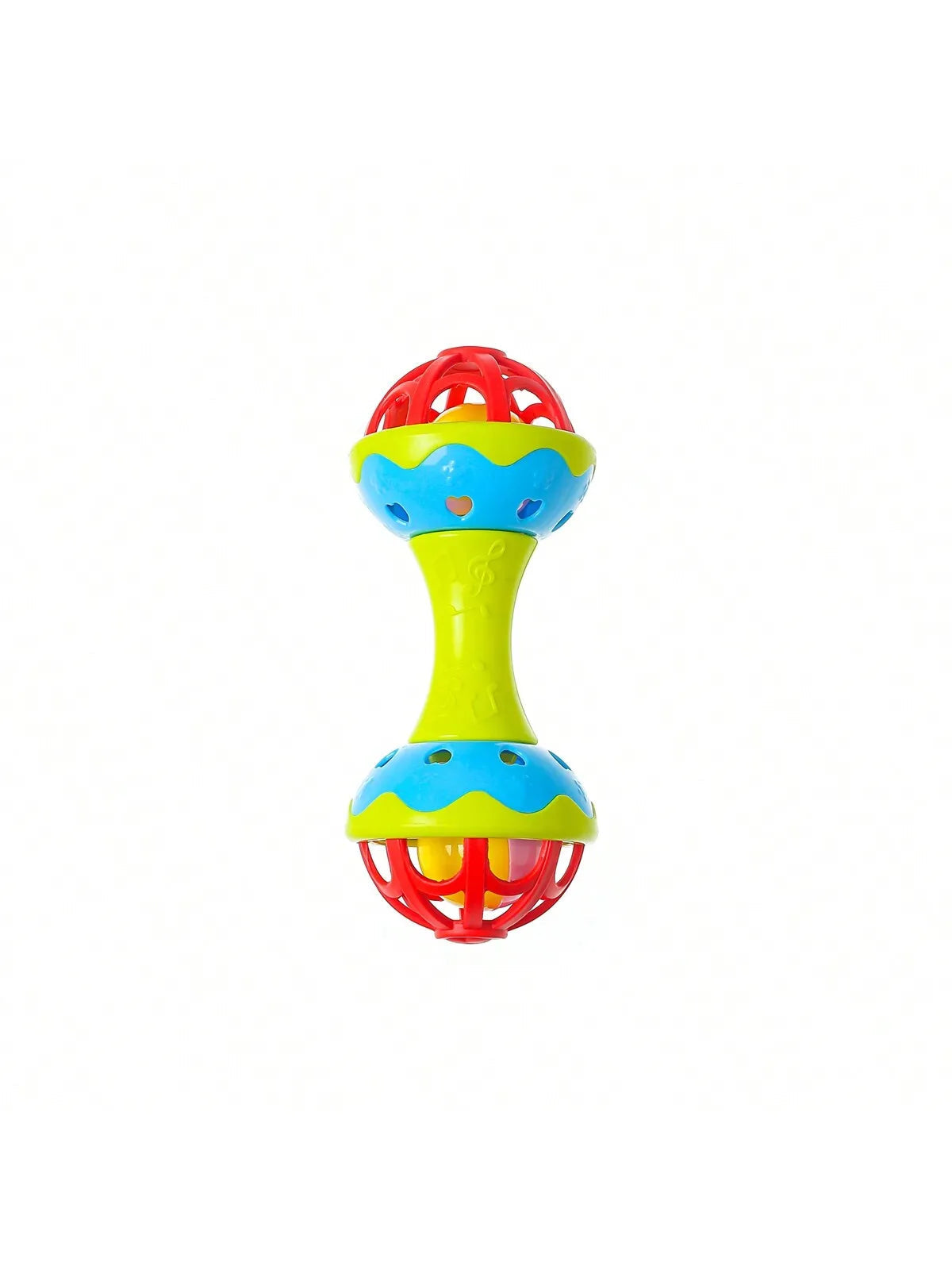 1pieces couleur aléatoire Toequins à deux têtes Rattles à main apaisants Ratchs jouets pour bébés Rattle Baby Nibble Toys bébé 0 - babyshop