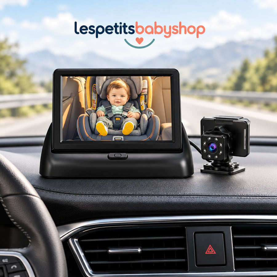 Caméra de surveillance bébé pour voiture – Écran HD 4,3 pouces, vision nocturne