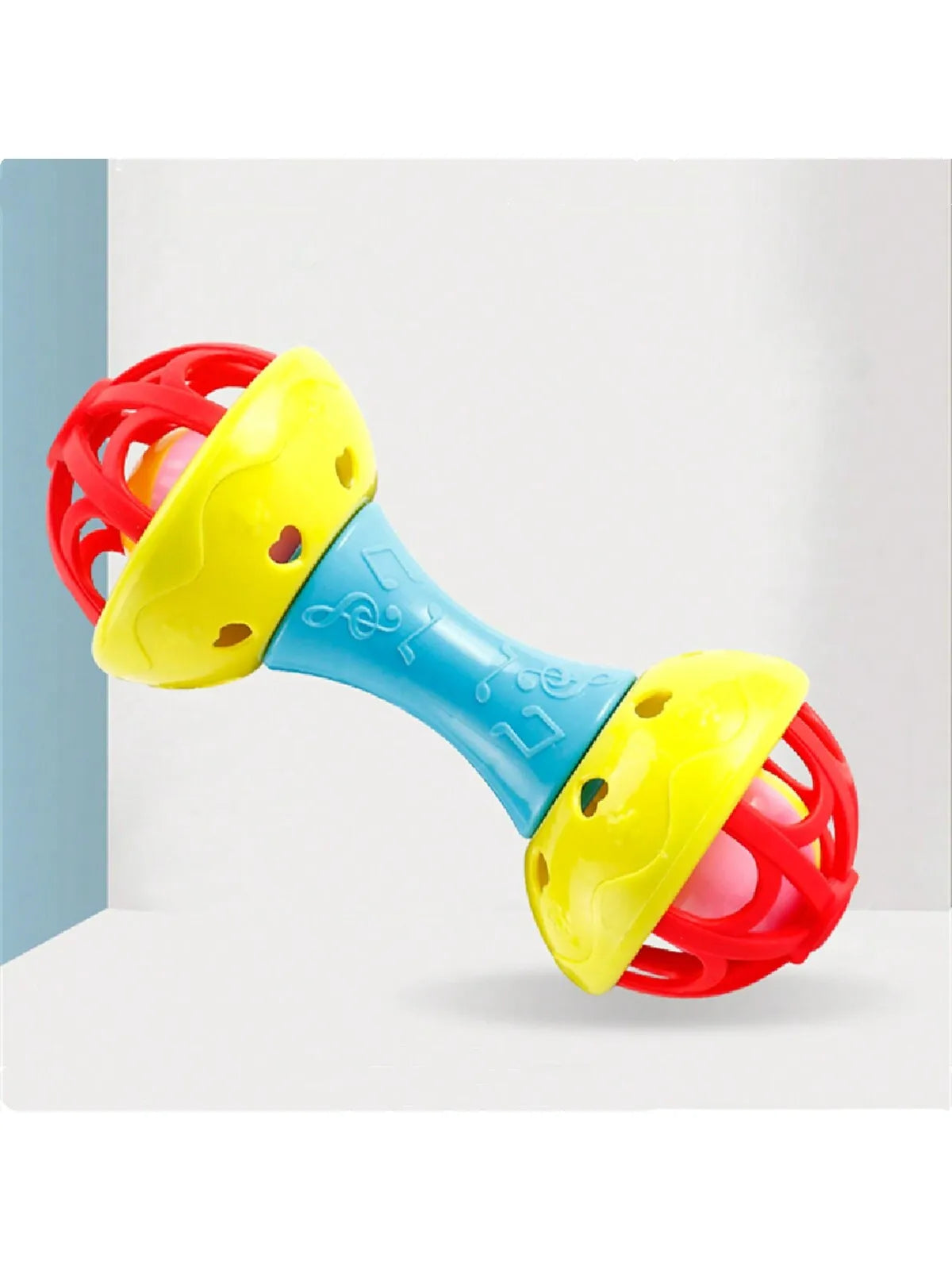 1pieces couleur aléatoire Toequins à deux têtes Rattles à main apaisants Ratchs jouets pour bébés Rattle Baby Nibble Toys bébé 0 - babyshop