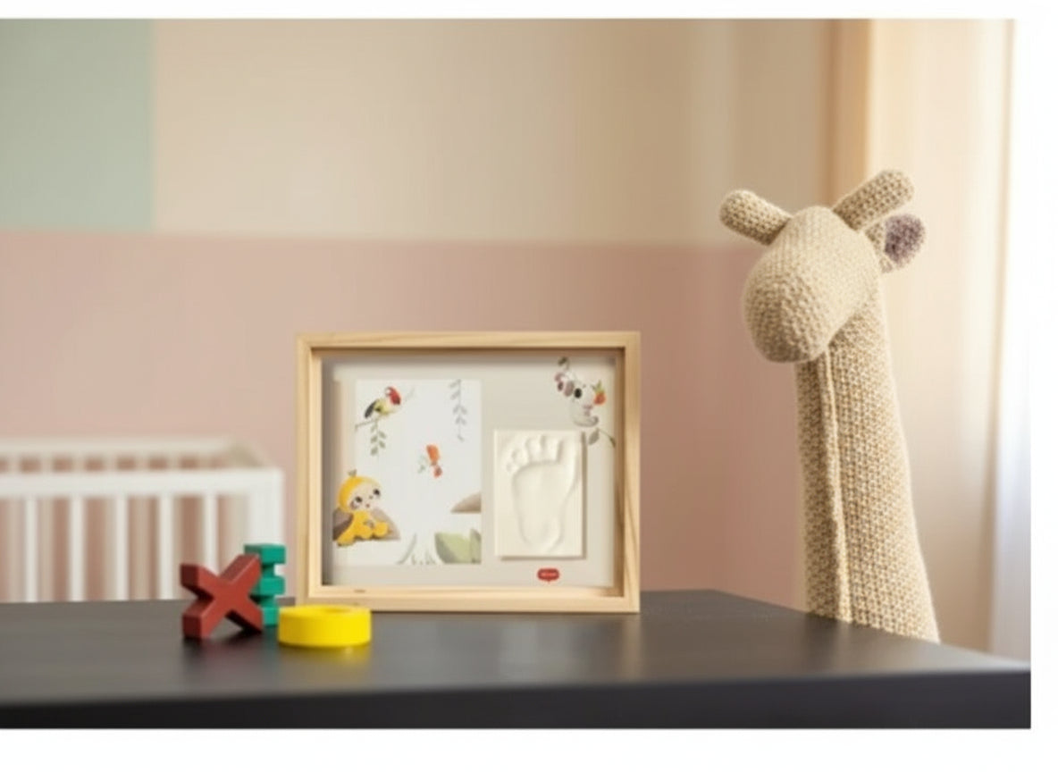 Photo souvenir avec empreinte de votre bebe